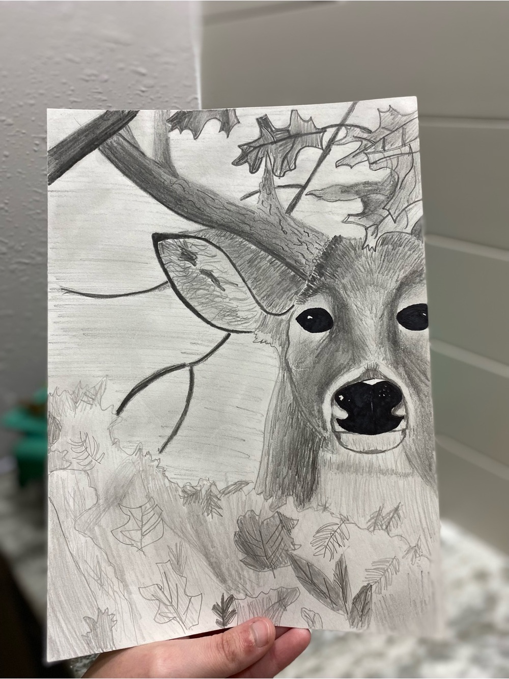 Hand Crafted Deer Illustration *WILL COME FRAMED!!* - Picture 4 of 4